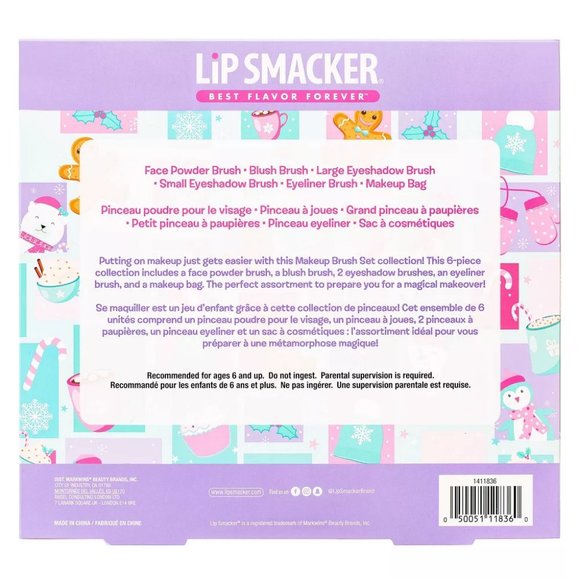 New Lip Smacker 6 Piece Makeup Brush Set - Picture 3 of 5